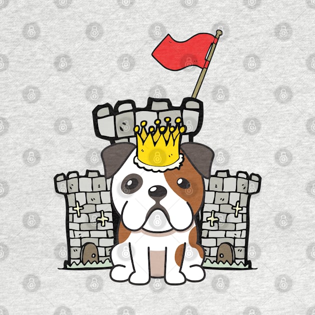 Funny english bulldog is the king of the castle by Pet Station